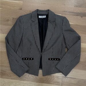 Tahari Black and White Houndstooth Jacket